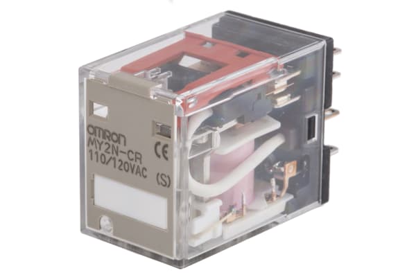 Product image for DPDT plug-in relay,10A 110/120Vac coil