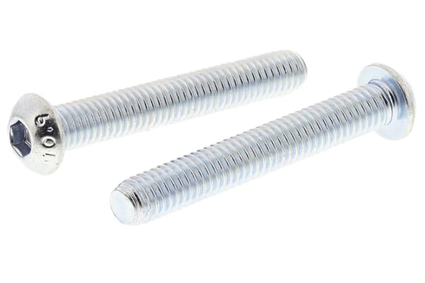 Product image for BZP socket button head screw,M6x40