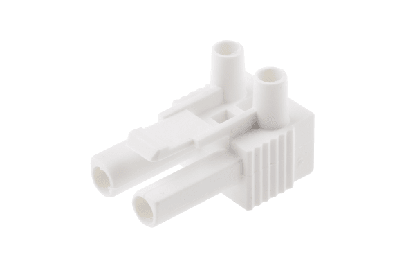 Product image for White 2 way plug terminal block,16A 400V