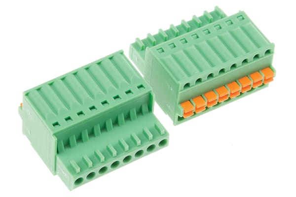 Product image for 8 WAY SPRING TERMINAL,8A 2.5MM PITCH