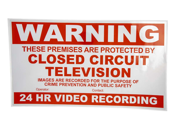 Product image for EXTERNAL WINDOW CCTV SIGN, VINYL A4