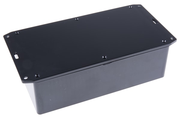 Product image for Blk flanged ABS plastic box,191x110x57mm