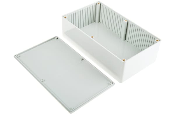 Product image for IP54 grey ABS plastic box,191x110x57mm