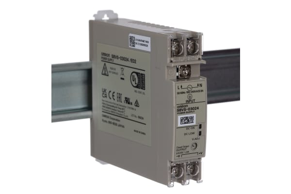 Product image for Univ i/p DIN rail SMPS,24Vdc 1.3A 30W