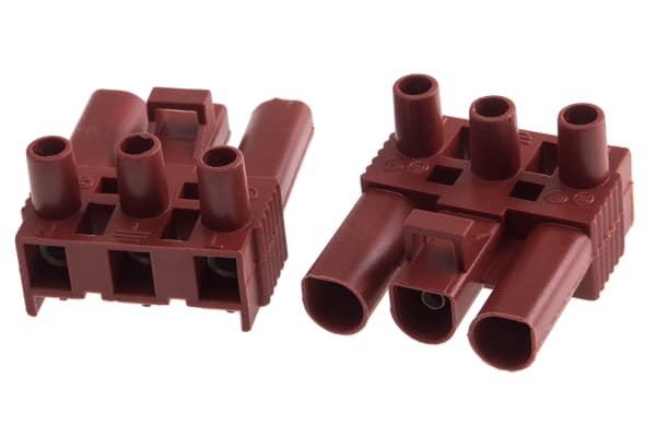 Product image for BRN 3 WAY SOCKET TERMINAL BLOCK,16A 400V