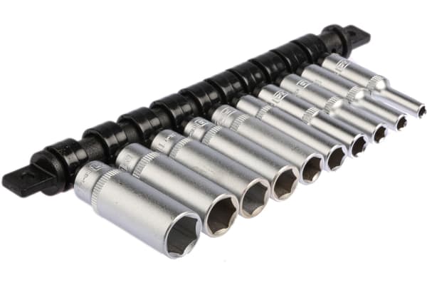 Product image for 10-pc 6-pt 1/4in socket set, 4-13mm