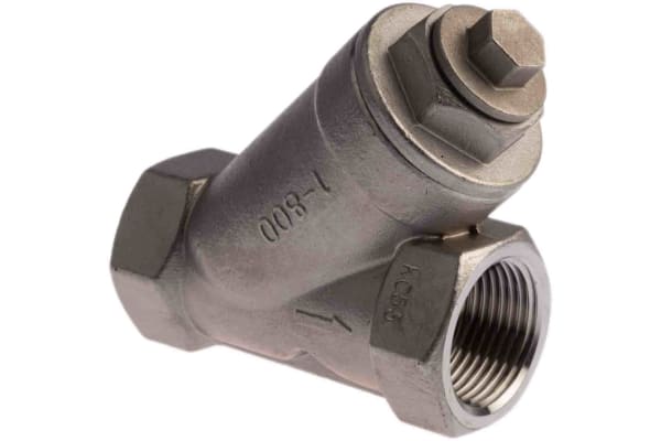 Product image for S/steel Y strainer valve,1in BSPP F-F