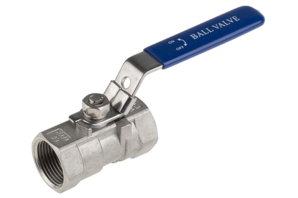 Product image for S/steel 1 pc ball valve,3/4in BSPP F-F