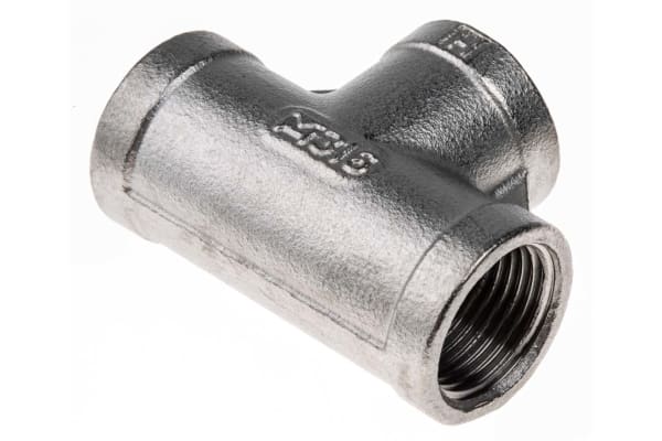 Product image for S/steel equal tee,3/8in BSPP F x 3