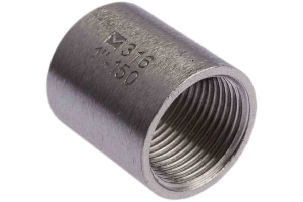 Product image for S/steel equal socket,1in BSPP F-F