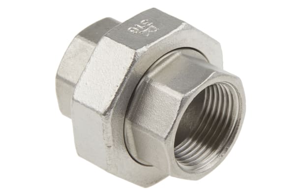 Product image for S/steel straight union,3/4in BSPP F-F