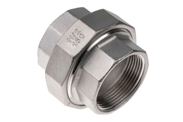 Product image for S/STEEL STRAIGHT UNION,1 1/2IN BSPP F-F