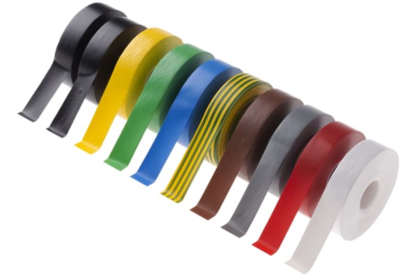 Product image for Advance Tapes AT7 Assorted PVC Electrical Tape, 19mm x 33m