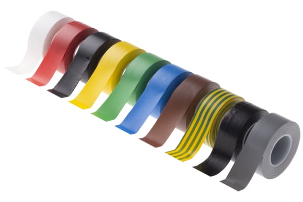 Product image for Advance Tapes AT7 Assorted PVC Electrical Tape, 19mm x 10m