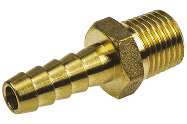 Product image for BRASS HOSE TAIL,1/4 BSPP MALE 5/16IN ID