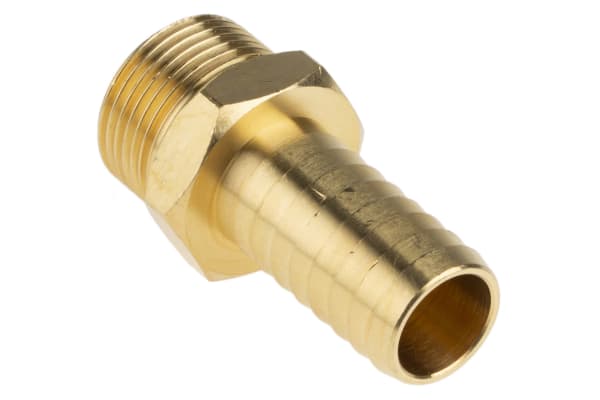 Product image for Brass hose tail,3/4 BSPP male 3/4in ID