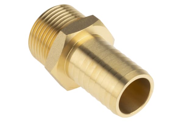 Product image for Brass hose tail,1 BSPP male 1in ID