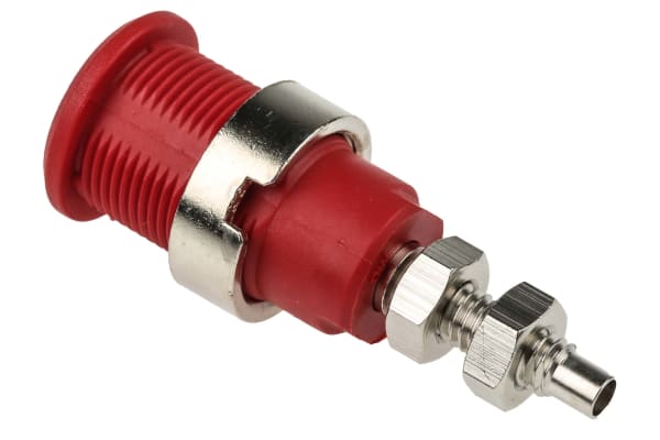 Product image for Staubli Red Female Banana Socket - Solder Termination, 1000V, 32A