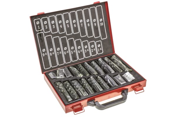 Product image for 170 pcs jobber drill set,HSS ,1-10mm dia