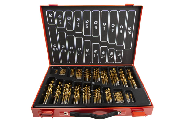 Product image for 170 pcs,jobber drill set,HSS-tin coated