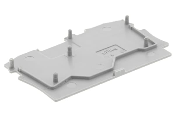 Product image for END PLATE FOR TERMINALS 2 X 2,5 MM2 GREY