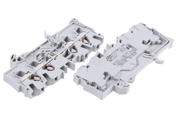 Product image for DIN RAIL TERMINAL 4 X 4 MM2 GREY