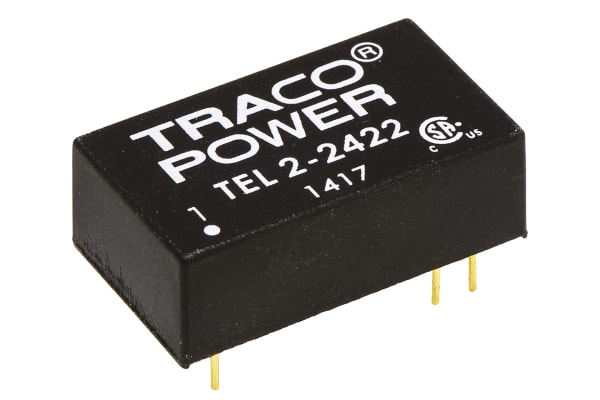 Product image for TEL 2-2422 pcb mount DC-DC,+/-12V 2W