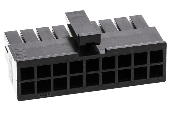 Product image for 2 x 9 way receptacle Micro-Fit