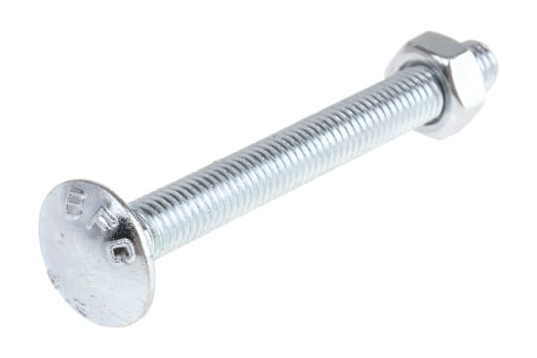 Product image for Carriage bolts & nuts,BZP,M8 x 75mm