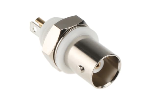 Product image for BNC Ni-pl insul bulkhead socket, 50 ohm