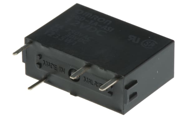 Product image for SPNO ULTRA-SLIM PCB RELAY,5A 12VDC COIL