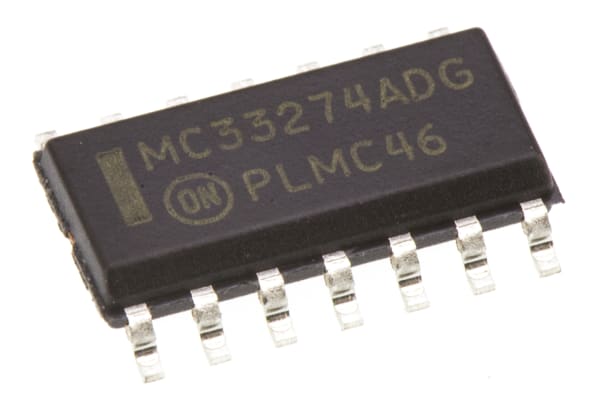 Product image for QUAD OP AMP,MC33274AD 24MHZ SO14