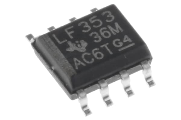 Product image for LF353 DUAL 3MHX 13V/US OP AMP, SOIC8