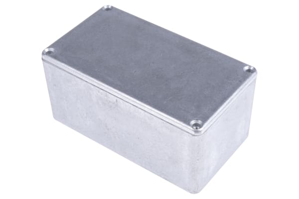 Product image for Natural aluminium box,115.3x64.5x54.9mm