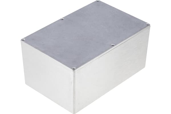 Product image for Natural aluminium box,222.3x146x105.7mm