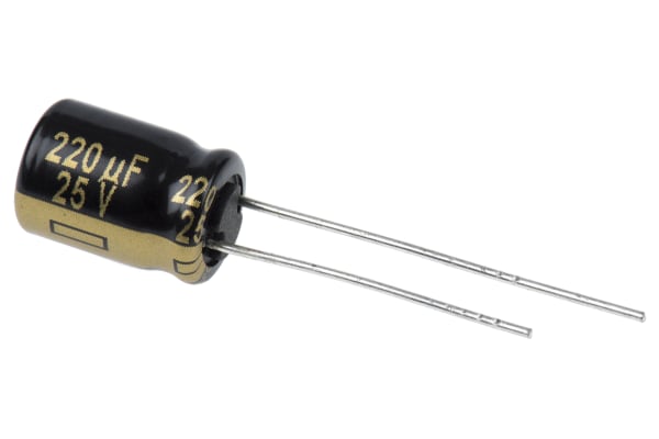 Product image for Nichicon 10μF Electrolytic Capacitor 50V dc, Through Hole - UPS1H100MDD