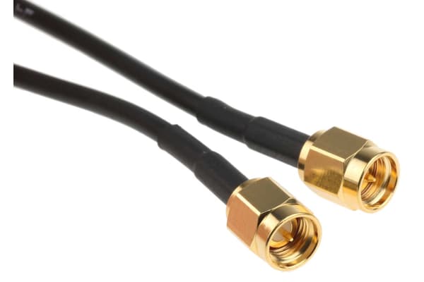 Product image for SMA straight plug-plug RG174 RF cable,1m