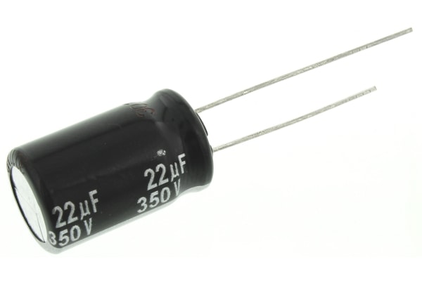 Product image for Al electrolytic cap ED type A,22uF 350V