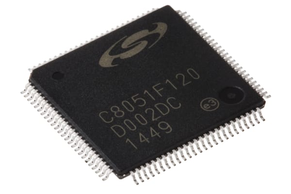 Product image for MICRO,8051,128K FLASH,DACS,C8051F120-GQ