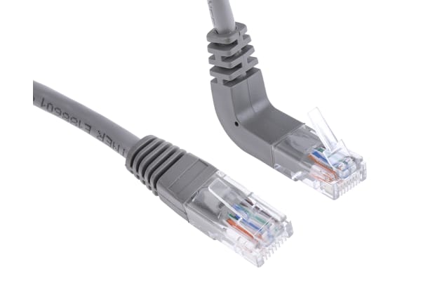 Product image for Grey patch lead, Cat5e, strt, vert. 2m