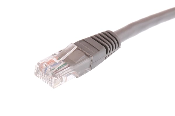 Product image for Grey patch lead, Cat5e, strt, vert. 3m