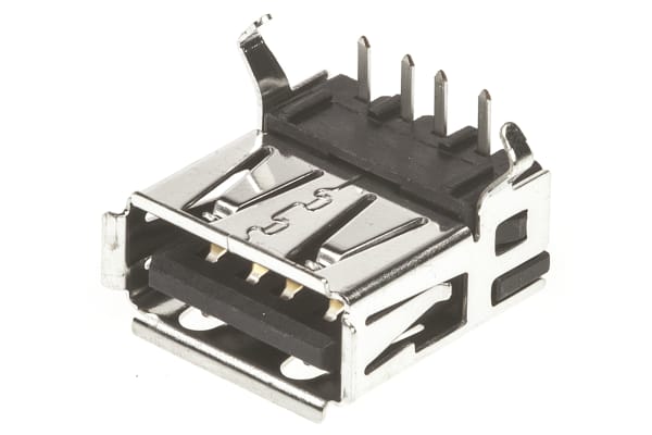 Product image for USB TYPE A R/A THRU-HOLE SOCKET