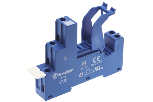 Product image for DIN Rail/Surface mount socket,16A, SPCO