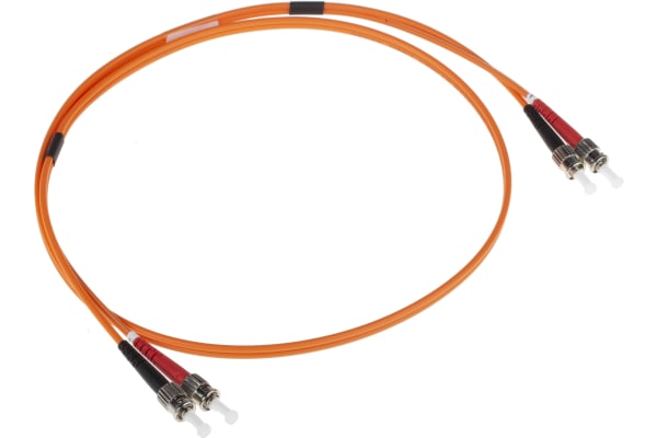 Product image for Patchcord,ST to ST, duplex,62.5/125, 1m