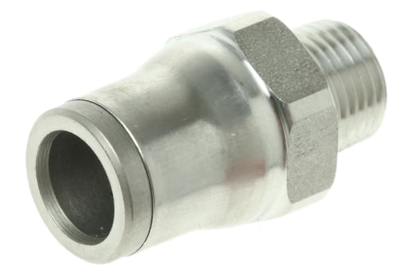 Product image for S/steel push-in fitting 8mm 1/8NPT