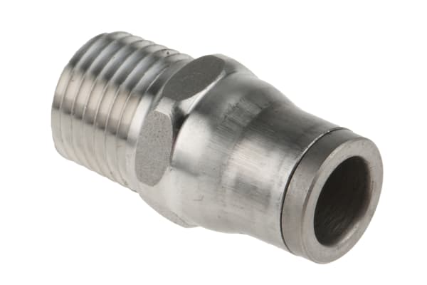 Product image for S/steel push-in fitting 8mm 1/4NPT