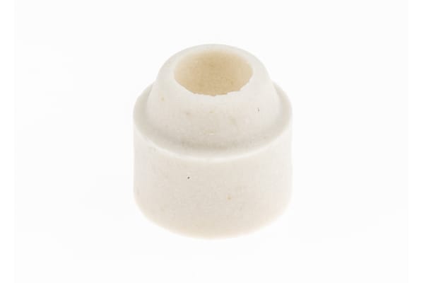 Product image for White ceramic fishspine beads 4.5mm bore