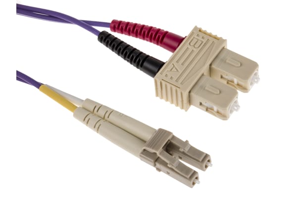 Product image for LC-SC patchlead OM3 Duplex Purple 10m
