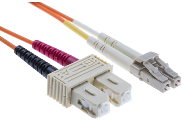 Product image for LC-SC patchlead OM1 Duplex Orange 2m