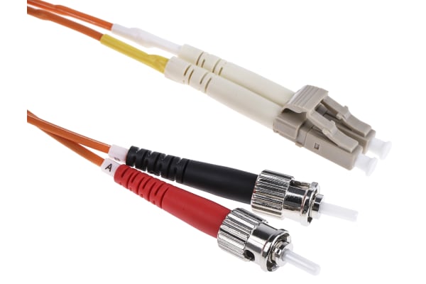 Product image for LC-ST patchlead OM1 Duplex Orange 1m